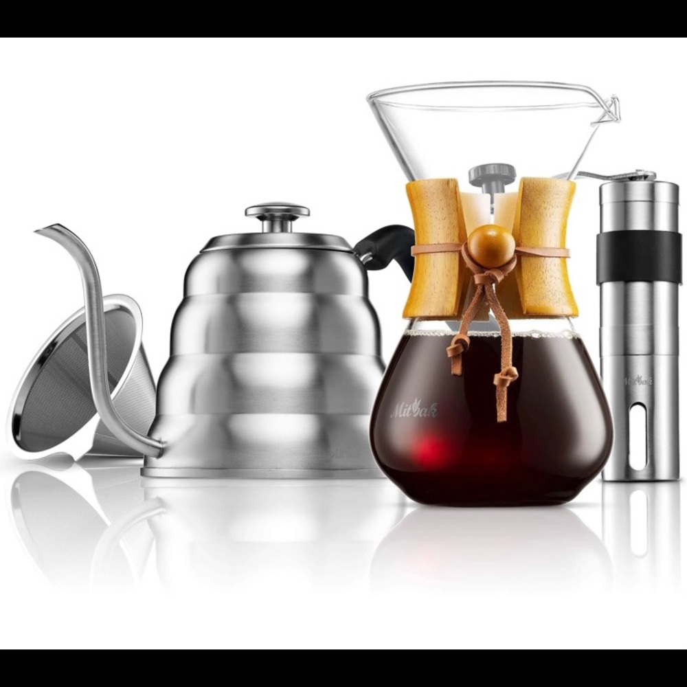MITBAK Pour Over Coffee Maker Set | Kit Includes 40 OZ Gooseneck Kettle